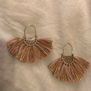 Neutral tassel earrings